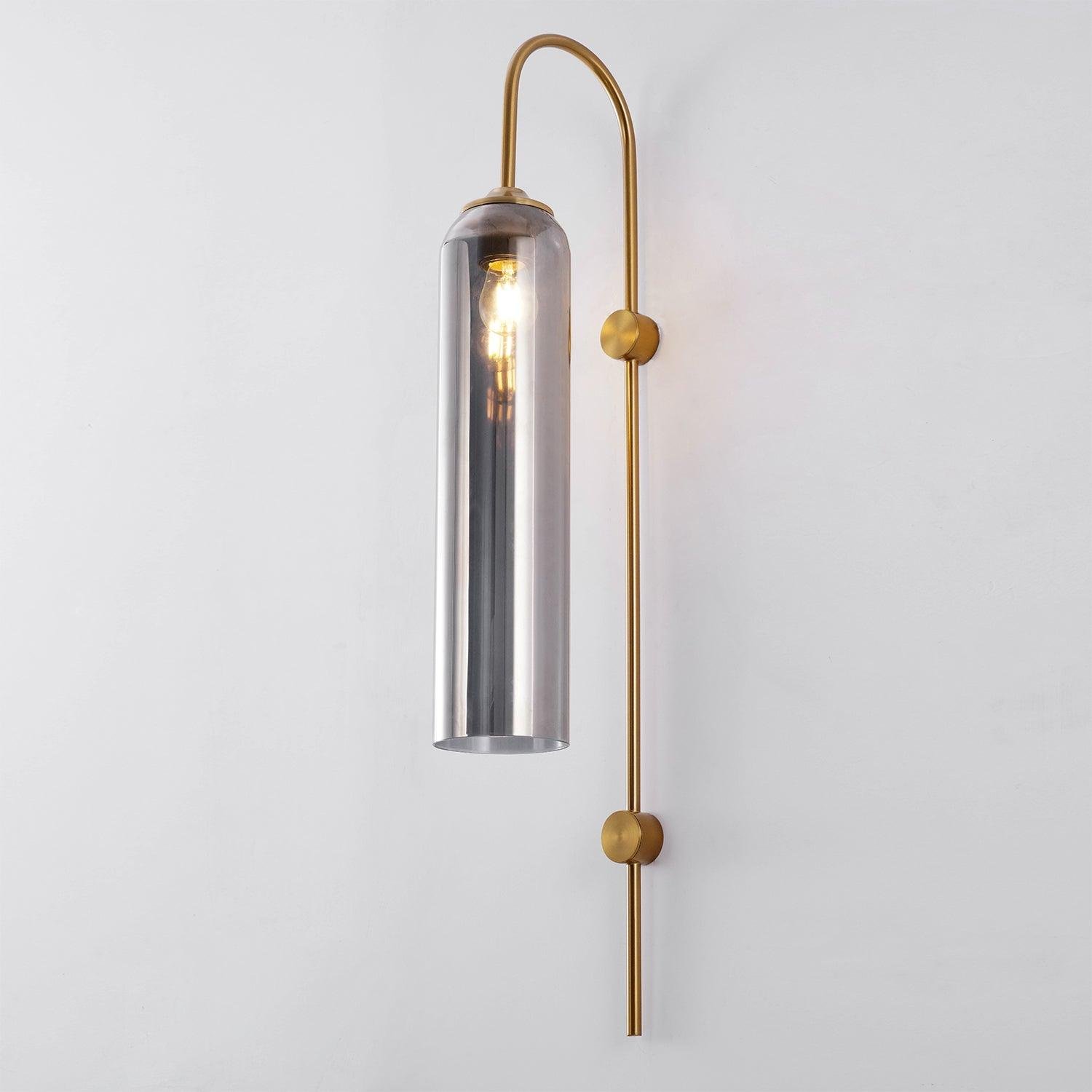 Modern Glass Wall Lamp W 18cm x H 80cm*2 , Gold , Silver gray