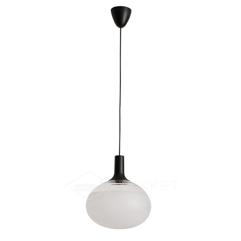 Dee Glass Pendant Lamp ∅ 13.8″ x H 15.4″ , Dia 35cm x H 39cm , Clear \ Frosted , Cool White