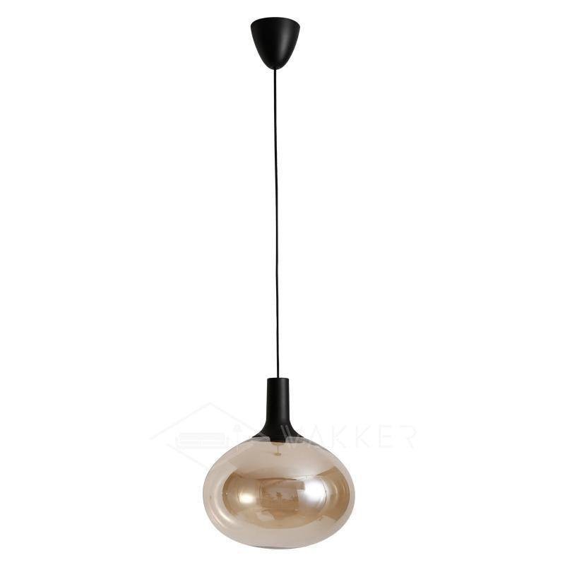 Dee Glass Pendant Lamp ∅ 13.8″ x H 15.4″ , Dia 35cm x H 39cm , Amber , Cool White