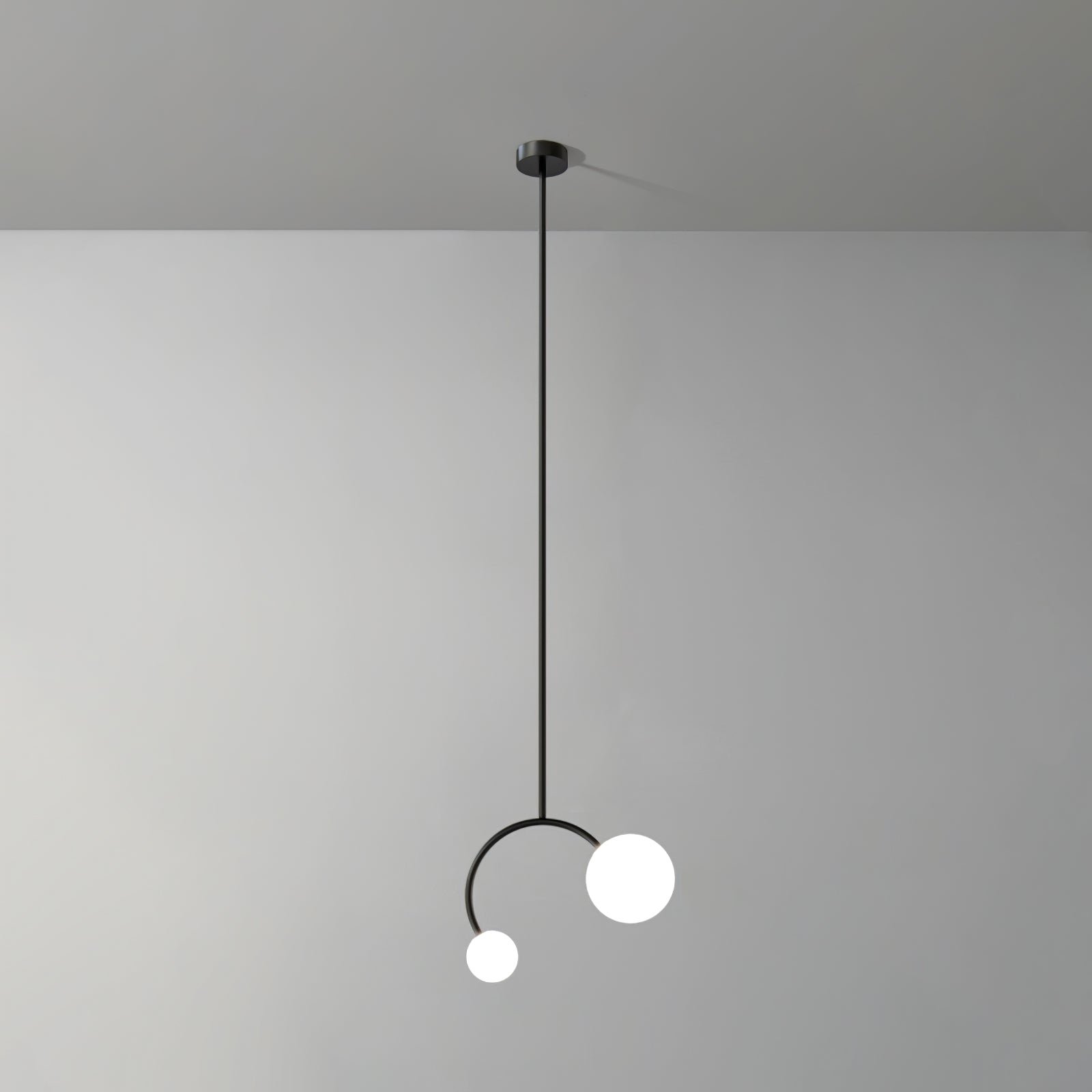 Black and White Digon Balance Pendant Lamp in Diameter 13.4 inches x Height 11 inches (34cm x 28cm)