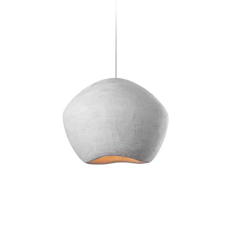 White Dome Pendant Lamp measuring 23.6 inches in diameter and 23.2 inches in height (or 60cm x 59cm).