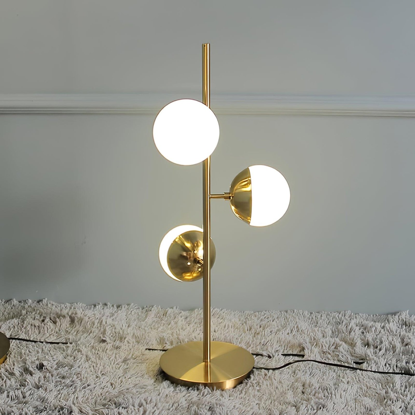 Doppler LED Tree Lamp in Gold with UK Plug, Diameter 13" x Height 23.6" (33cm x 60cm)