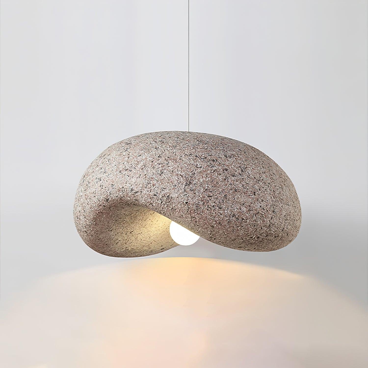 Speckled Pendant Lamp - Dunia, Diameter 23.6 inches x Height 9.8 inches, or Diameter 60cm x Height 25cm, in Light Pink.