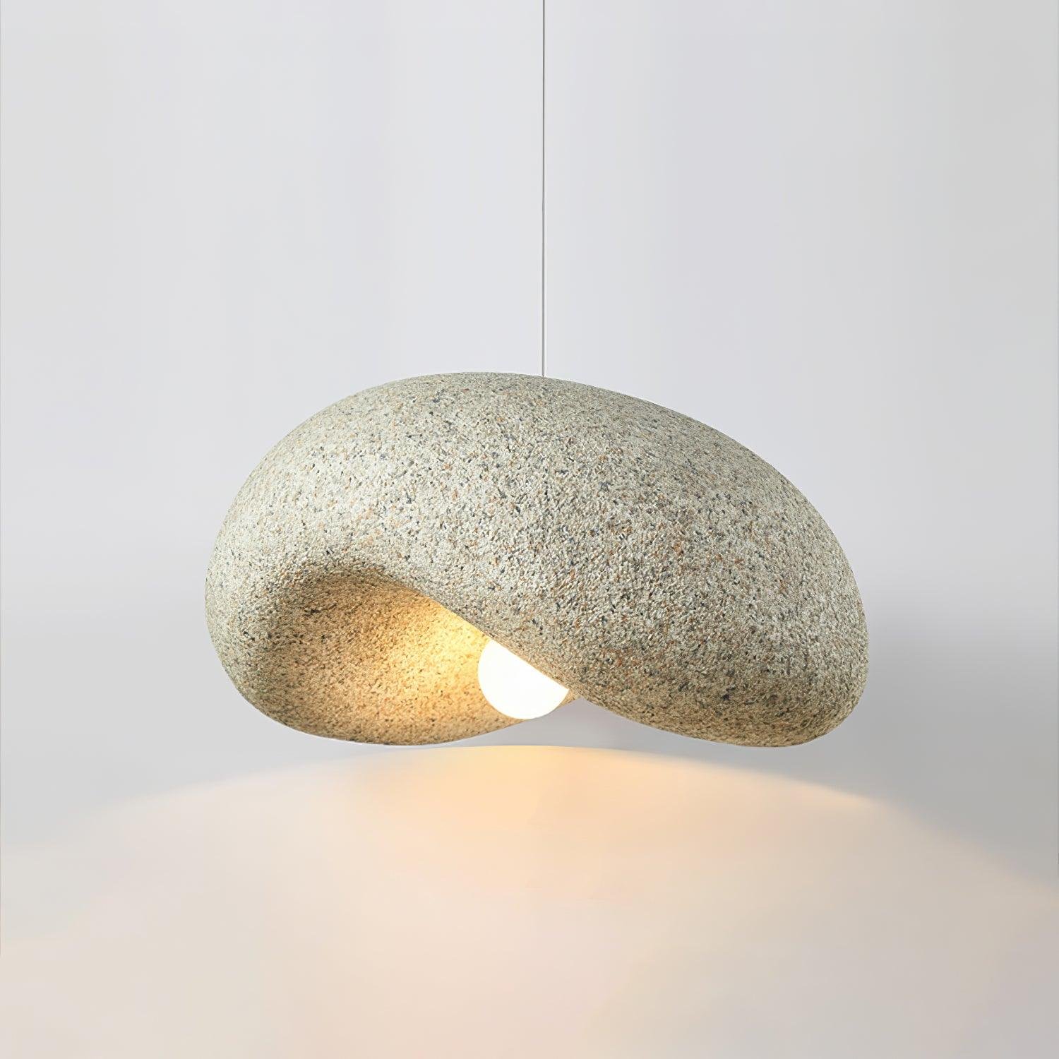 Speckled Pendant Lamp in Dunia Design, Diameter 15.7 inches x Height 6.7 inches (40cm x 17cm), Color: Light Yellow.