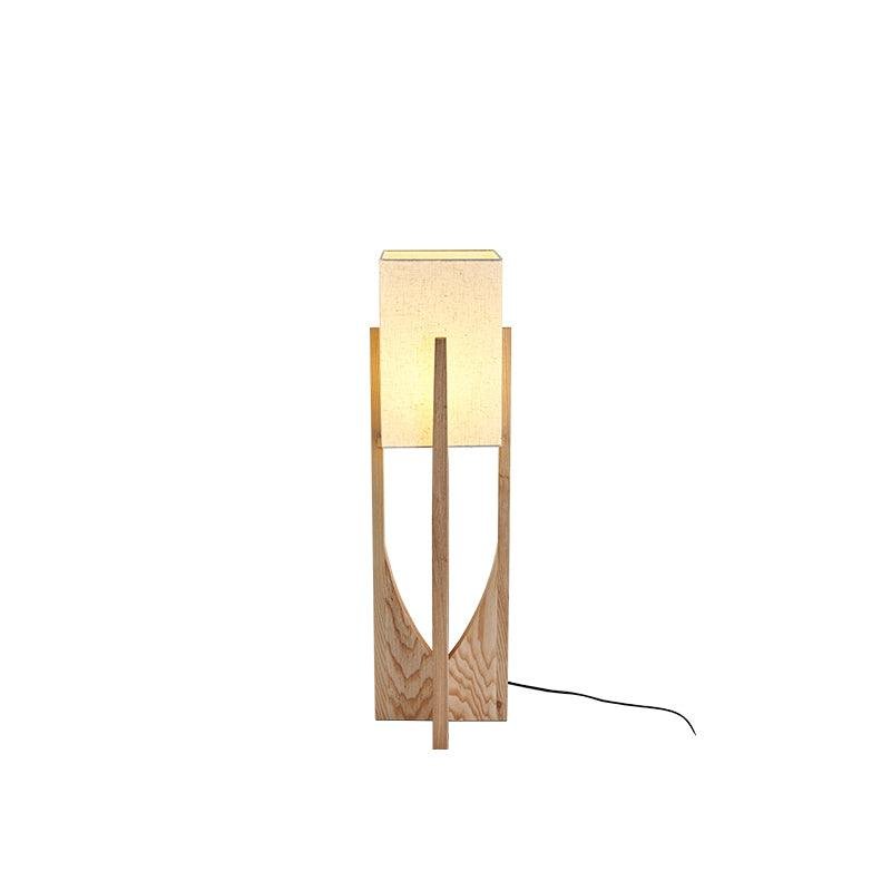 Fairbanks Floor Lamp in Wood Color with UK Plug, Diameter of 9.1 inches and Height of 32.3 inches (23 cm x 82 cm)