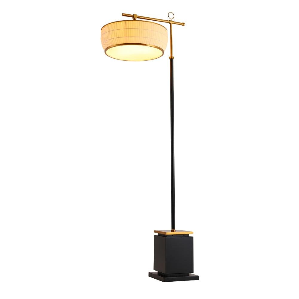 Black and Gold Hejun Fabric Floor Lamp with UK Plug, 24.4″ x 68.5″ (62cm x 174cm)