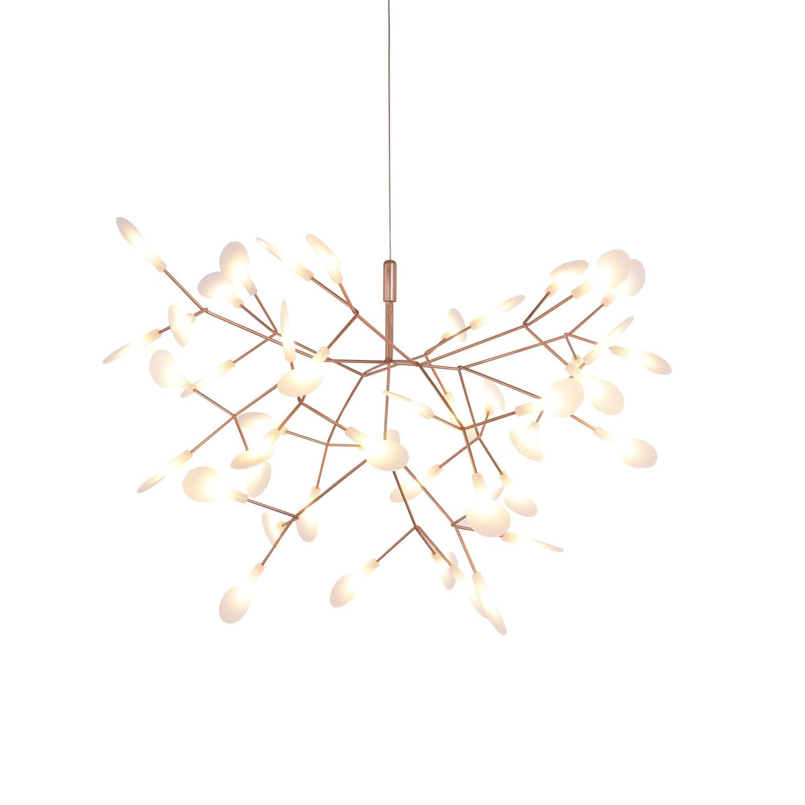 45-head Heracleum Chandeliers in Rose Gold, with a Diameter of 72cm (28.3 inches) and Cold White Lighting