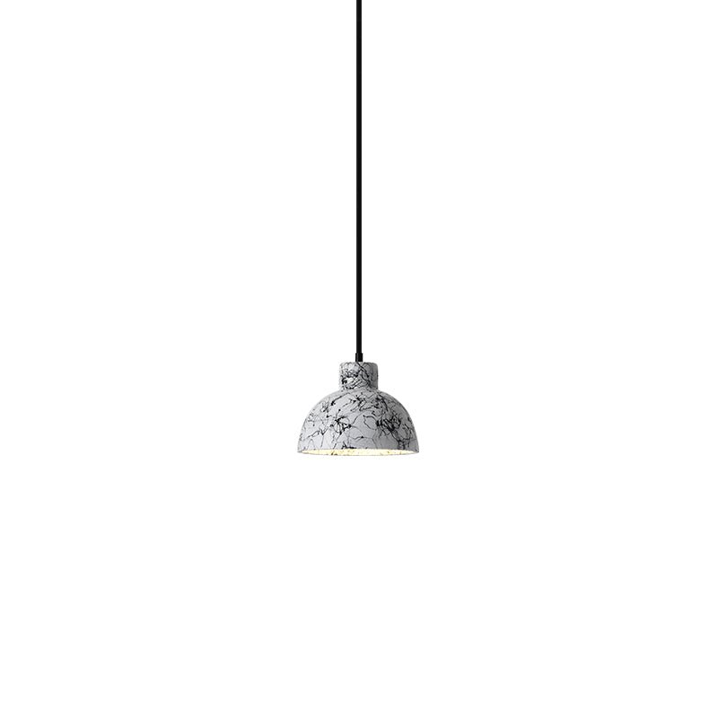 White Hubble Cement Pendant Lights measuring 8.1 inches in diameter and 6.1 inches in height (20.5 cm x 15.5 cm).