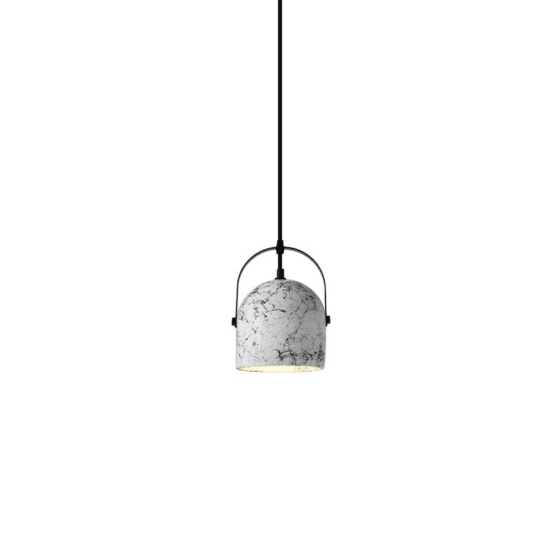 Cement Pendant Lights in White, with a Diameter of 6.7" and Height of 8.7" (17cm x 22cm)