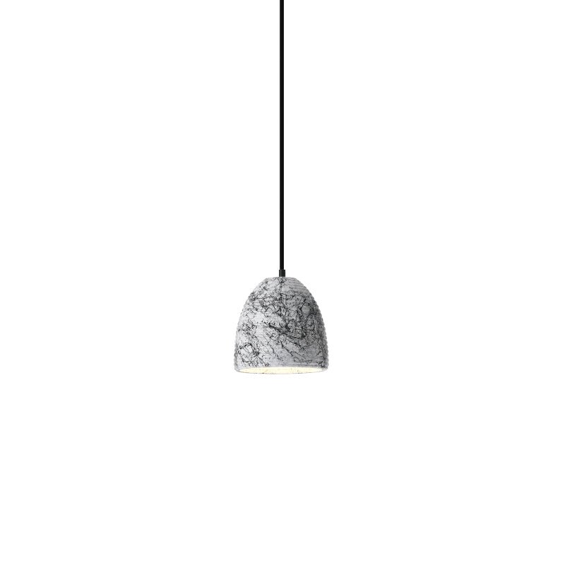 Cement Pendant Lights in White Hubble Design with a Diameter of 7.1 inches (18cm) and Height of 8.3 inches (21cm)