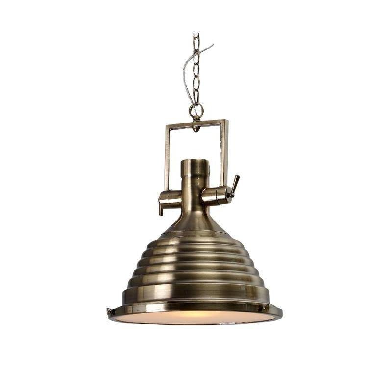 Copper Industrial Country Metal Pendant Light with a Diameter of 13.8" and Height of 19.7" (35cm x 50cm)