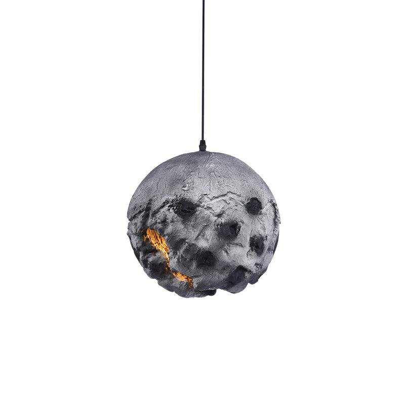 Gray Irregular Planet Pendant Lamp with a Diameter of 15.7 inches and a Height of 15.7 inches (40cm x 40cm)
