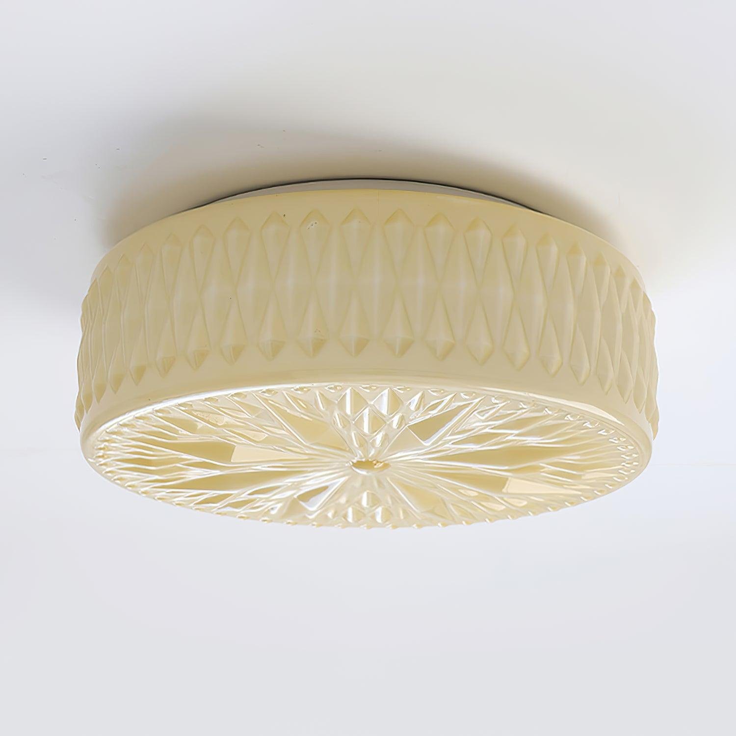 Beige Adler Ceiling Light in Cool Light, with a diameter of 15 inches and a height of 5.9 inches (or 38cm x 15cm).