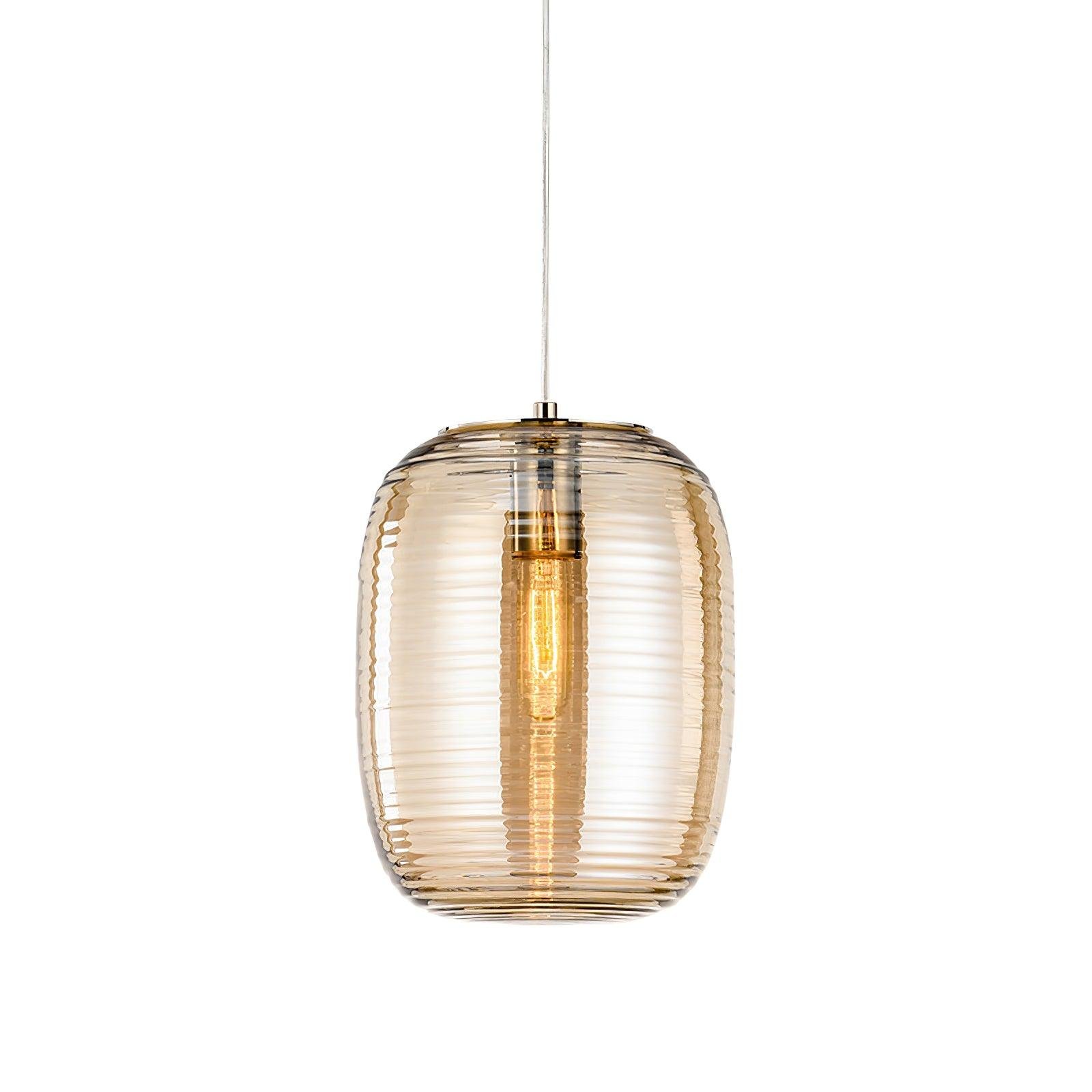 Brown Joselina Glass Pendant Light, Diameter 9.8 inches x Height 11.8 inches (25cm x 30cm)
