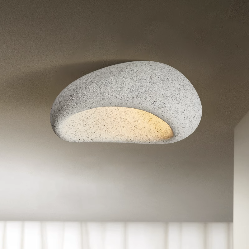 Ceiling Lamp Khmara with a Diameter of 17.7" (45cm) in a Light Gray Shade