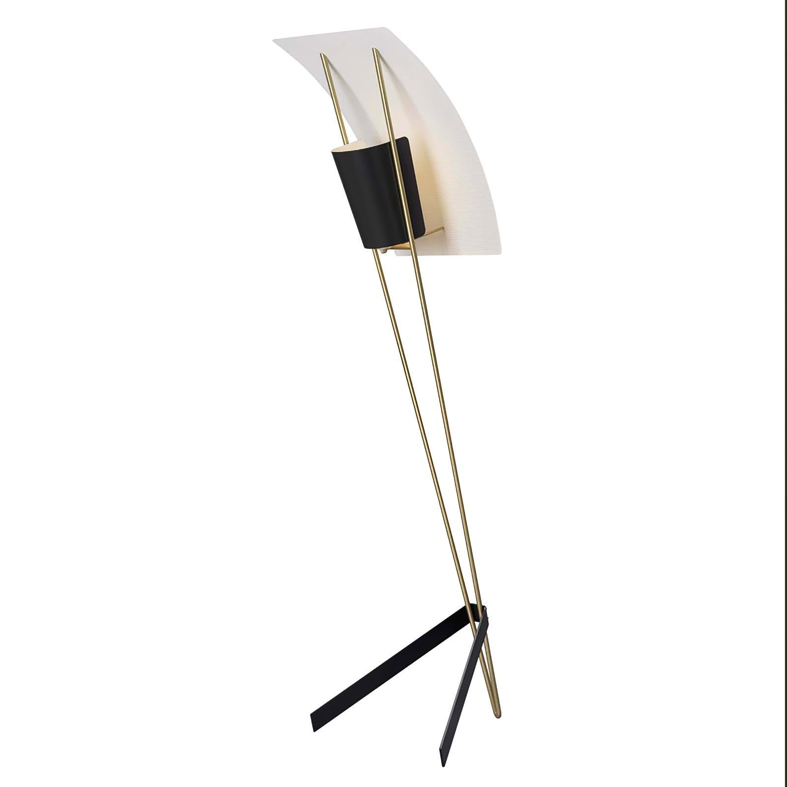 EU Plug Kite Floor Lamp with Dimensions W 19.7" x H 65" (W 58cm x H 165cm), in Black and Gold