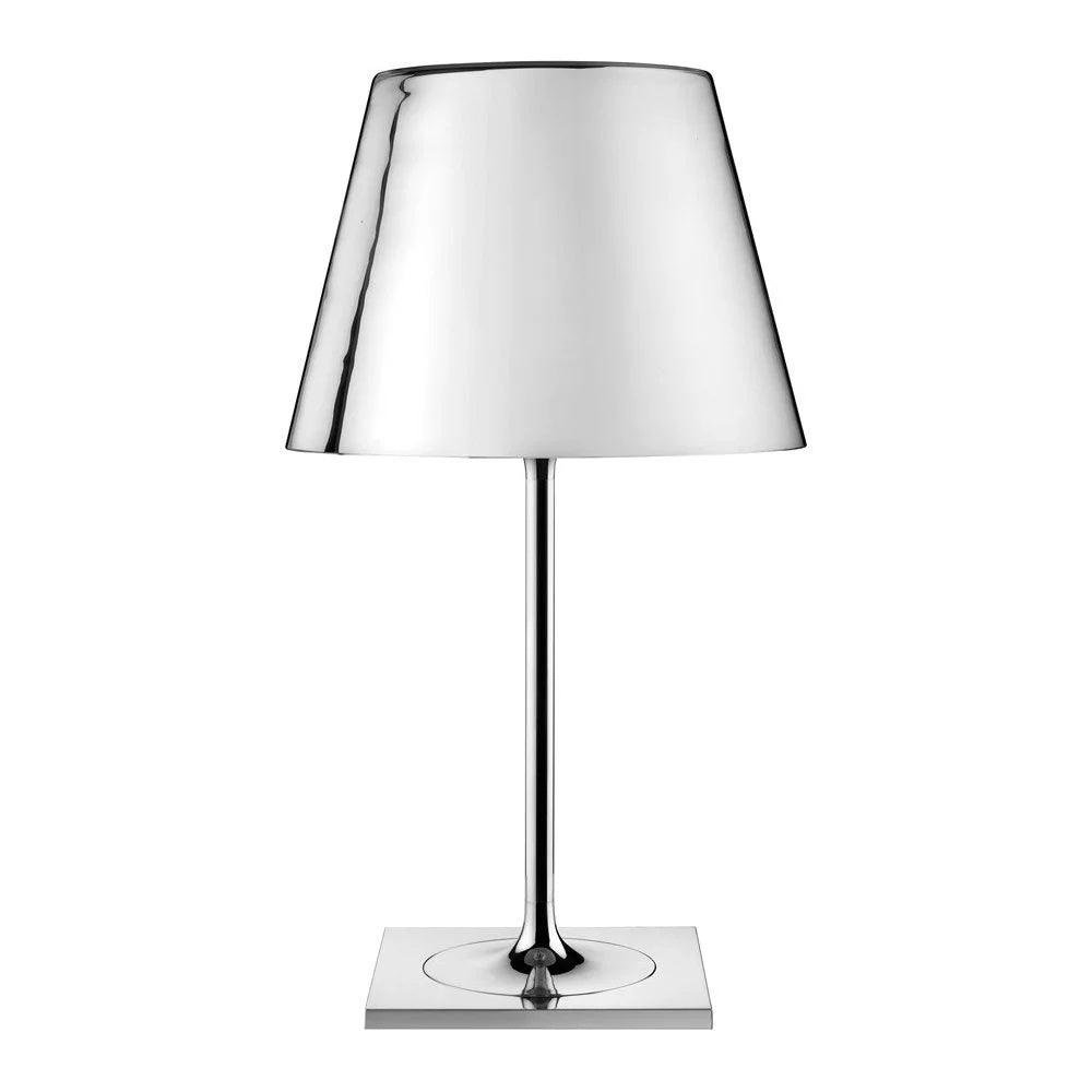 Smoke grey Ktribe Table Lamp, with a diameter of 9.4″ (24cm) and a height of 18.3″ (46.5cm), equipped with an EU Plug.
