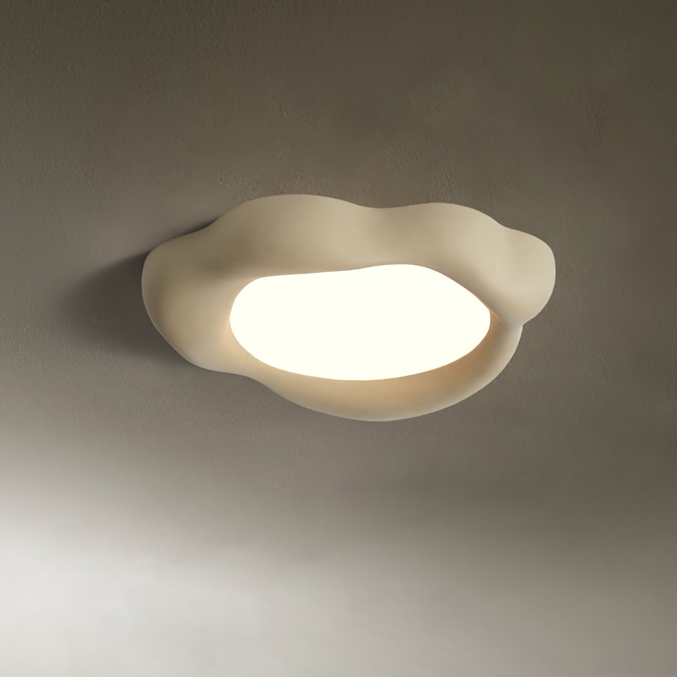Beige Cool White Kumo Ceiling Lamp in 21.6" diameter and 3.9" height (55cm x 10cm)