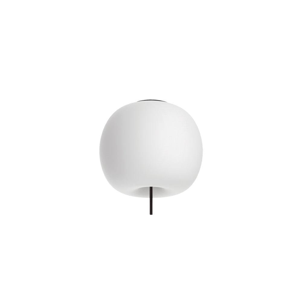 Ceiling Light - Kushi, Diameter 11.8 inches x Height 11.8 inches, 30cm x 30cm, White and Black, Cool Tone