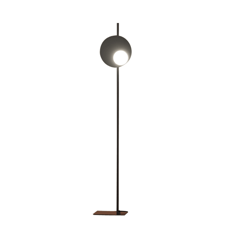 Black Kwic Floor Lamp with a diameter of 13.4″ and a height of 66.5″, or 34cm in diameter and 169cm in height, featuring a UK plug.
