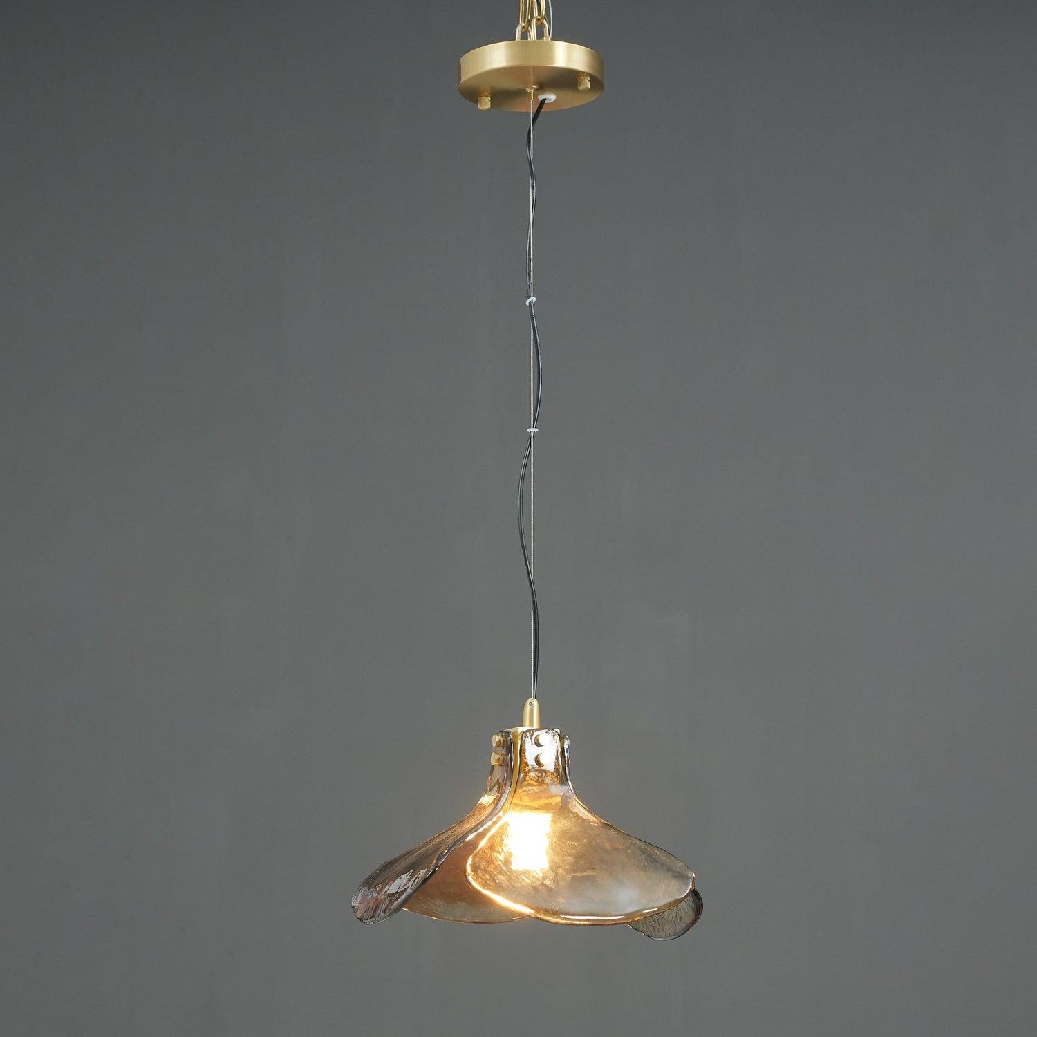 Brown LS185 Pendant Lamp with a diameter of 15.7 inches and a height of 11 inches (40cm x 28cm)