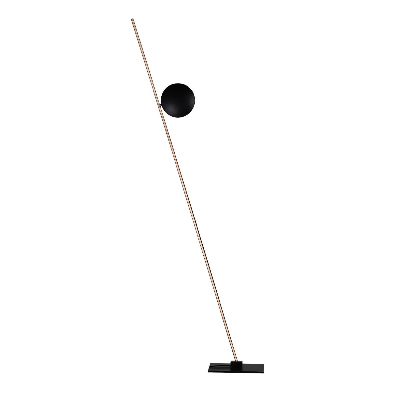 Black Rose Gold Lederam Floor Lamp, 1 head, dimensions: L 11.8″ x H 68.9″ (L 30cm x H 175cm), equipped with AU plug.