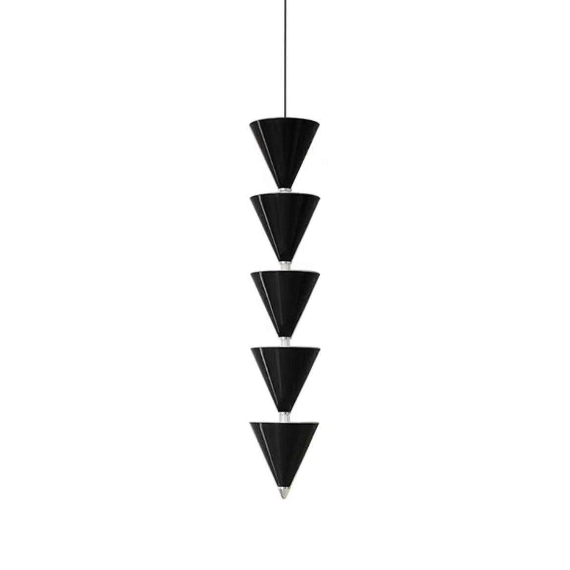 Legato Pendant Light ∅ 6.7″ x H 33.5″ , Dia 17cm x H 85cm , Black , Cool Light