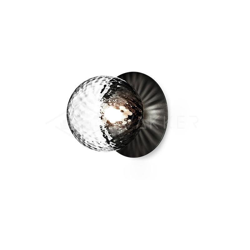 Black Clear Liila Wall Sconce - Diameter 7.9 inches x Height 7.1 inches (20cm x 18cm)