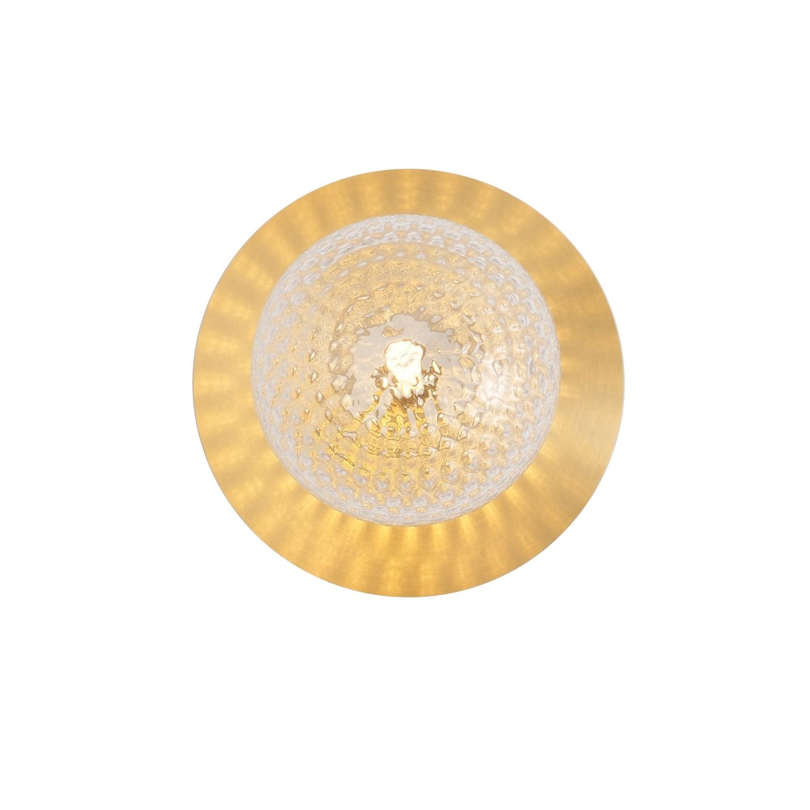20cm Diameter Brass Liila Wall Sconce with Clear Double 18cm Height