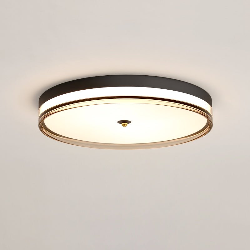 Ceiling Light by Lindby, 19.7" Diameter x 3.5" Height (50cm x 9cm), Black, Adjustable Three-color Lighting