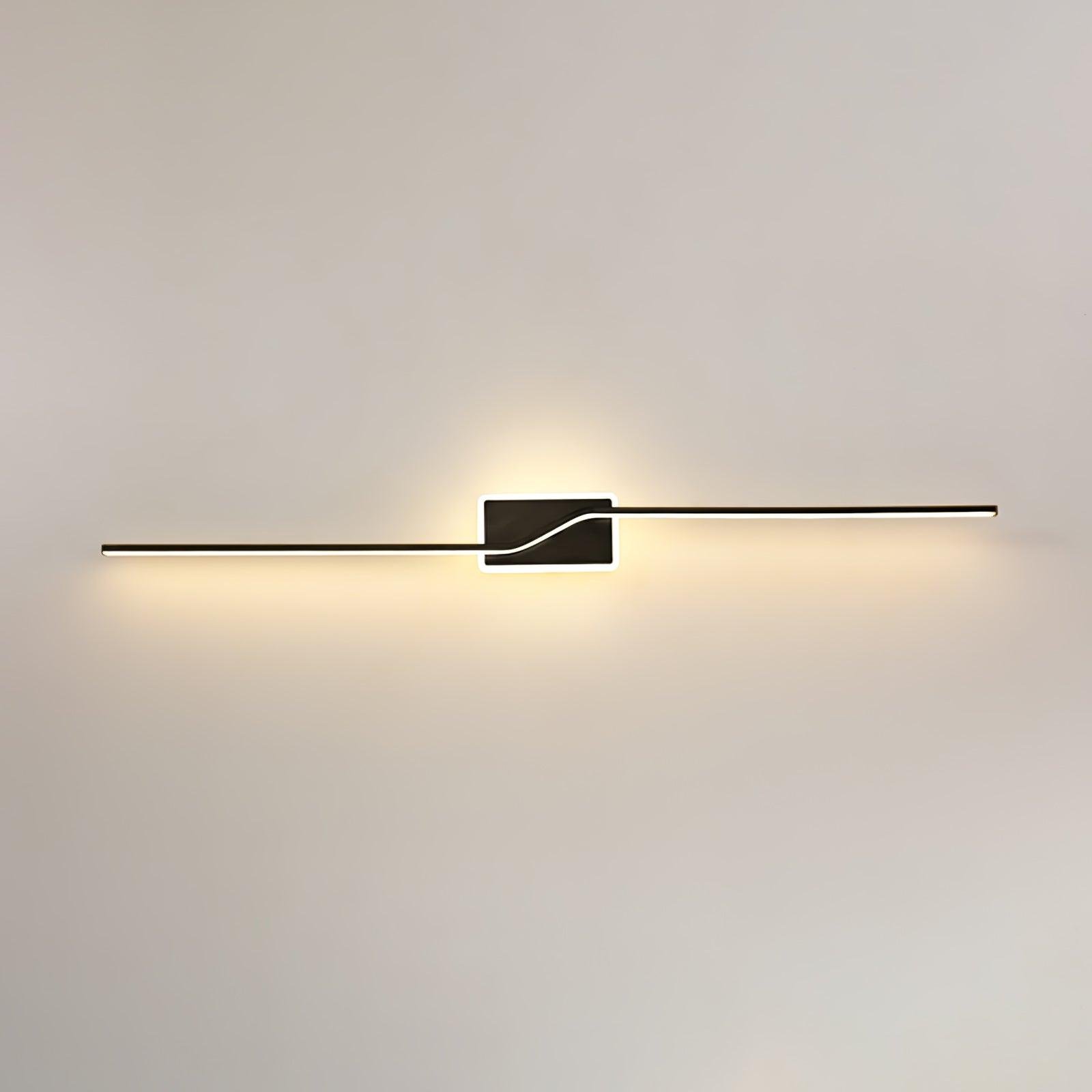 Black Linear Strip Design Wall Lights Set with Bi-color and Multicolor LED, Dimensions: 3.9 inches in Width and 31.5 inches in Height, Pack of 2.