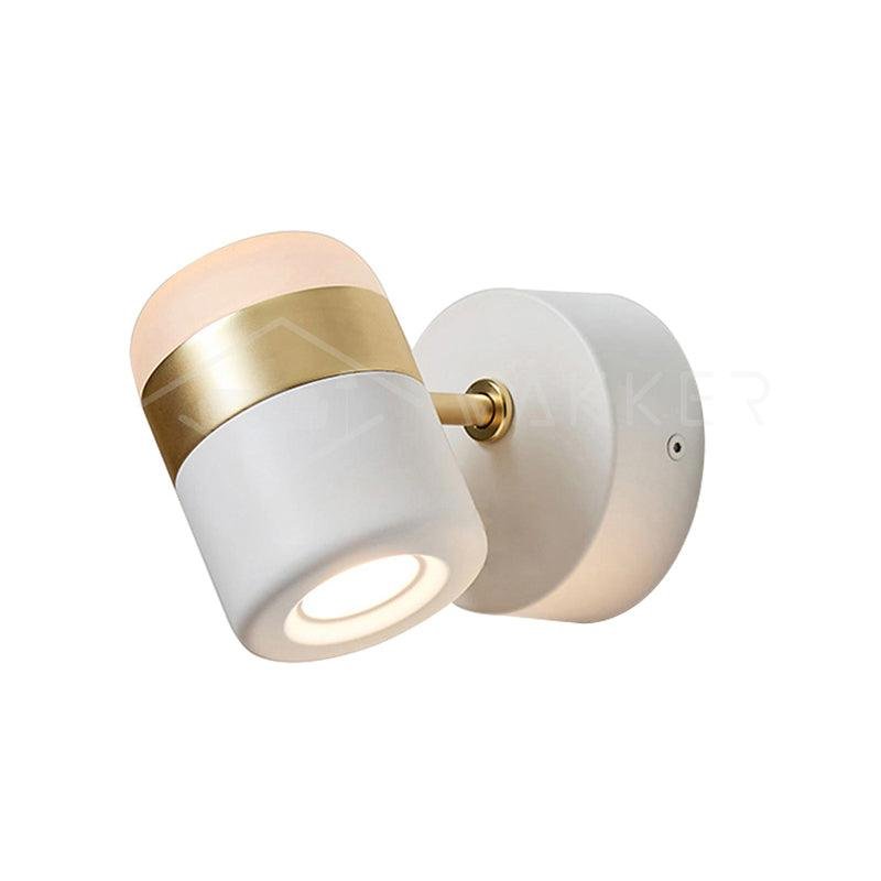 Double the Warm White Light with the White Ling P1 LED Sconce: 12cm Diameter and 17cm Height