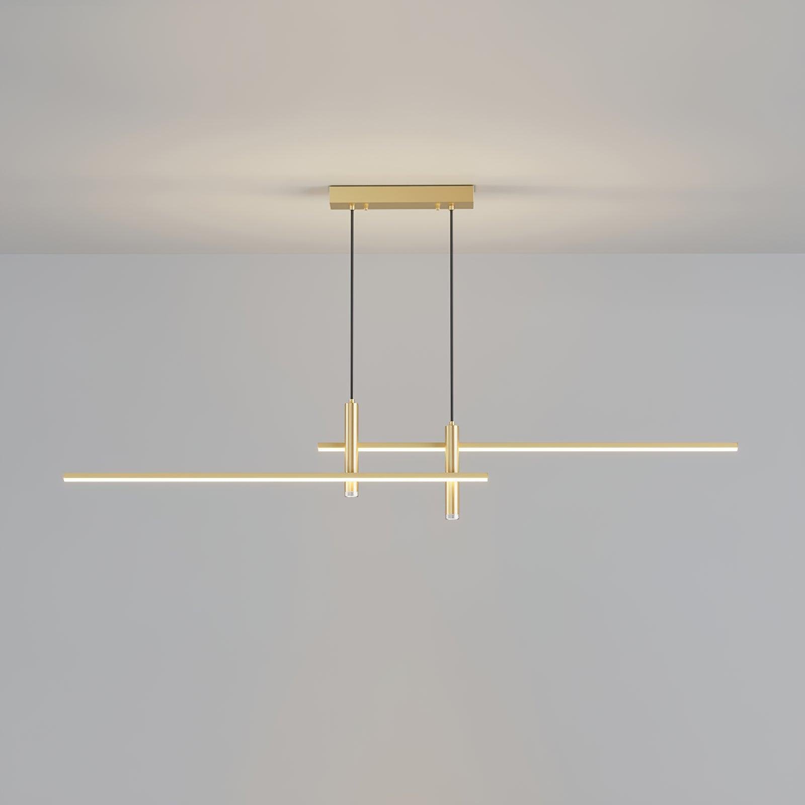 Gold Cool Light Link Pendant Light Model B: L 35.4″ x H 59″, L 90cm x H 150cm