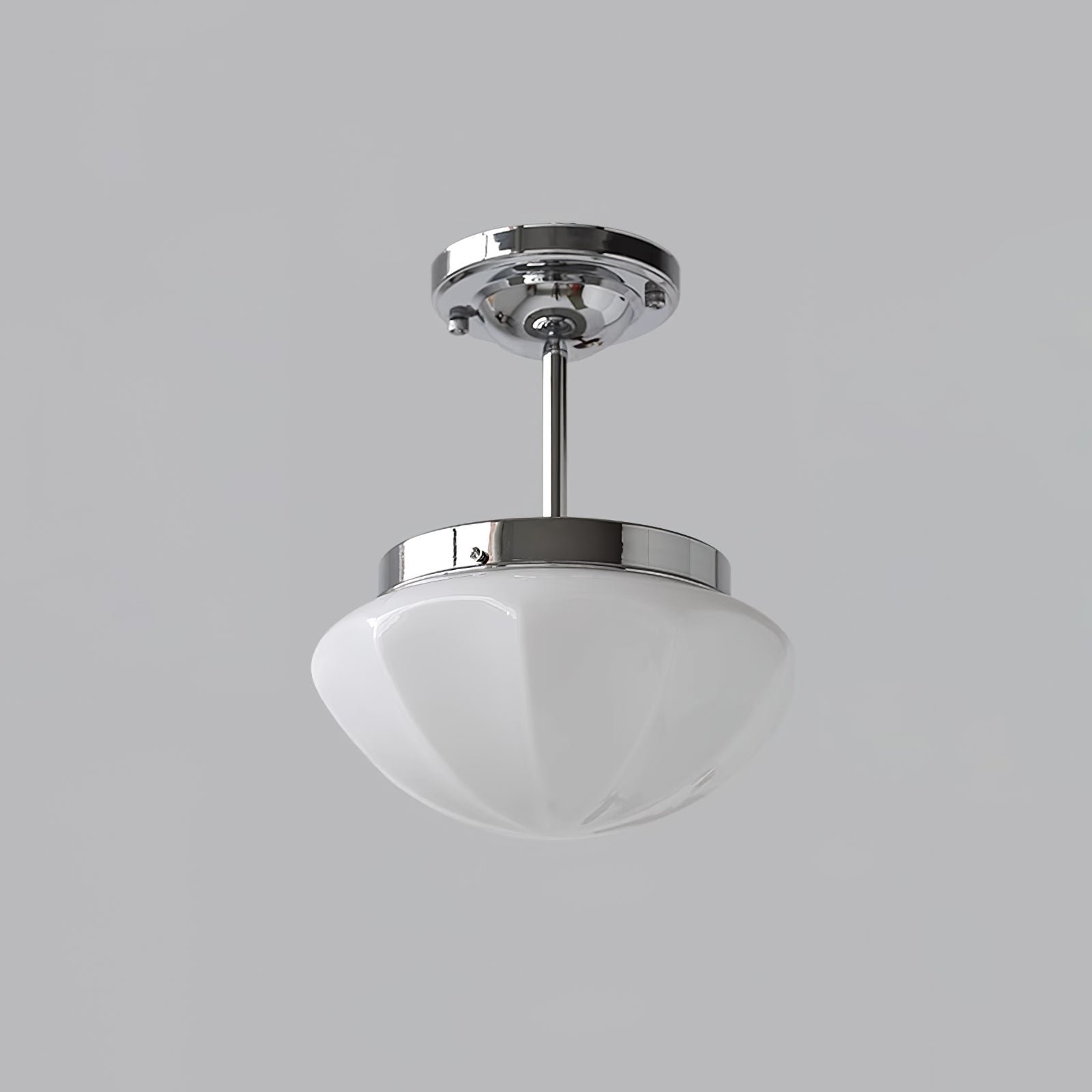 Mini Marta Pendant Lamp, Silver and White, Diameter 9.8" x Height 11.8" (25cm x 30cm)