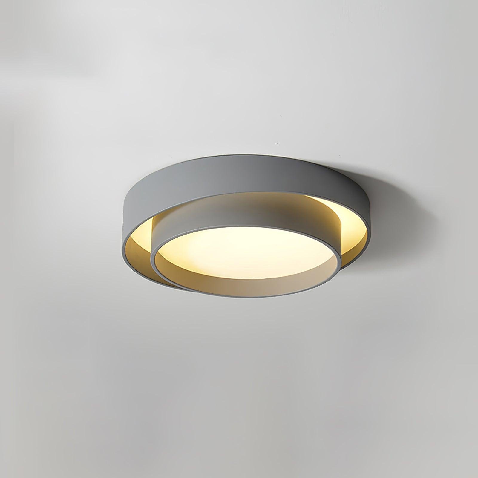 Ceiling Lamp Melody, Grey, Cool Light, Diameter 15.7" x Height 5.5" (40cm x 14cm)