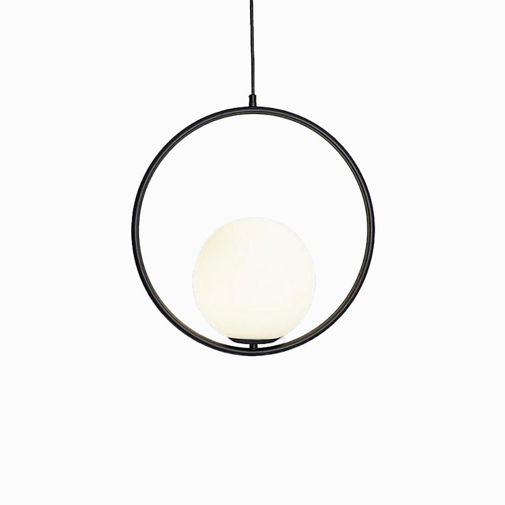 Black Mila Pendant Lamp, Diameter 13.8″ (35cm)