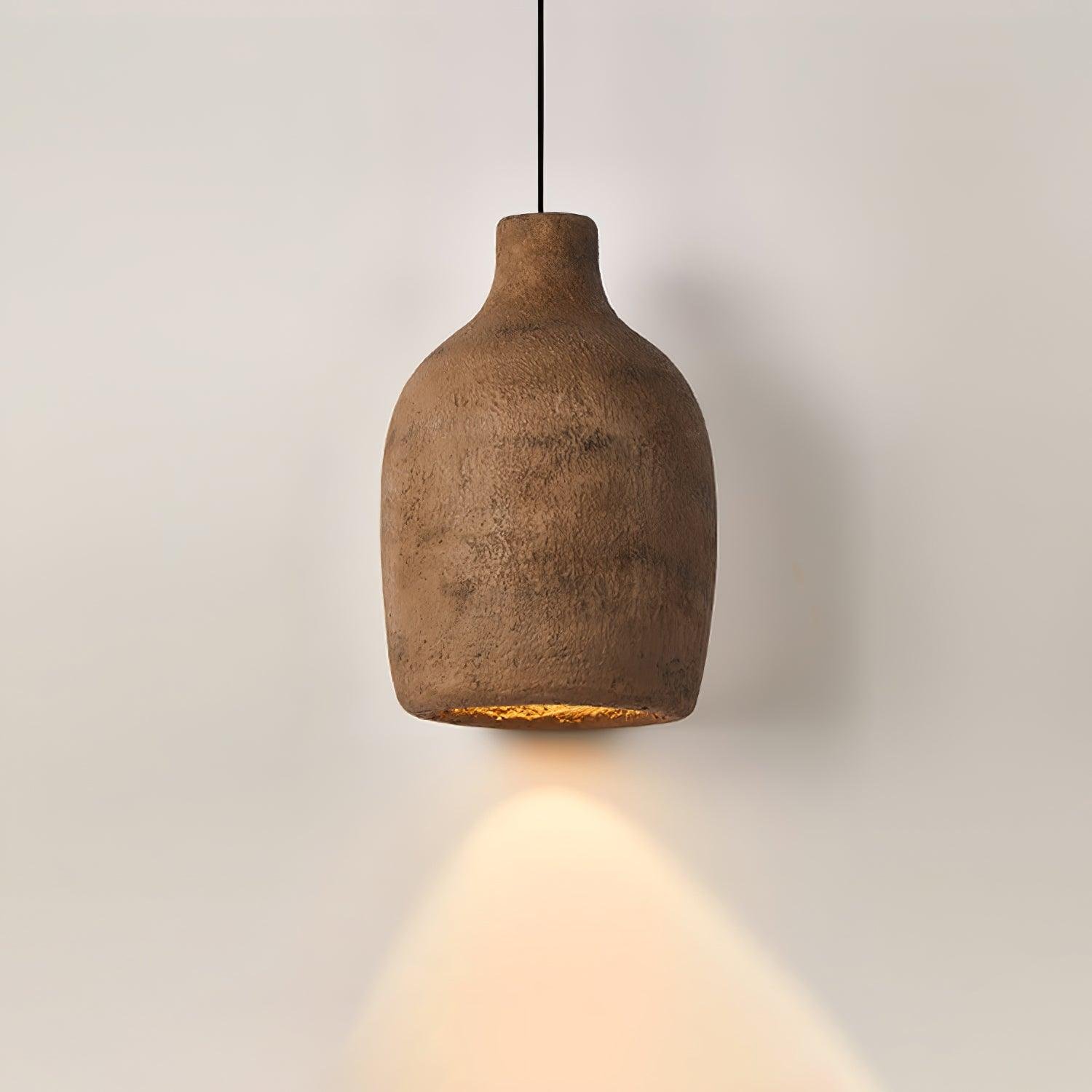 Brown Pendant Lamp in the Shape of a Milk Can, Diameter 11.8 inches x Height 18.1 inches (30 cm x 46 cm)