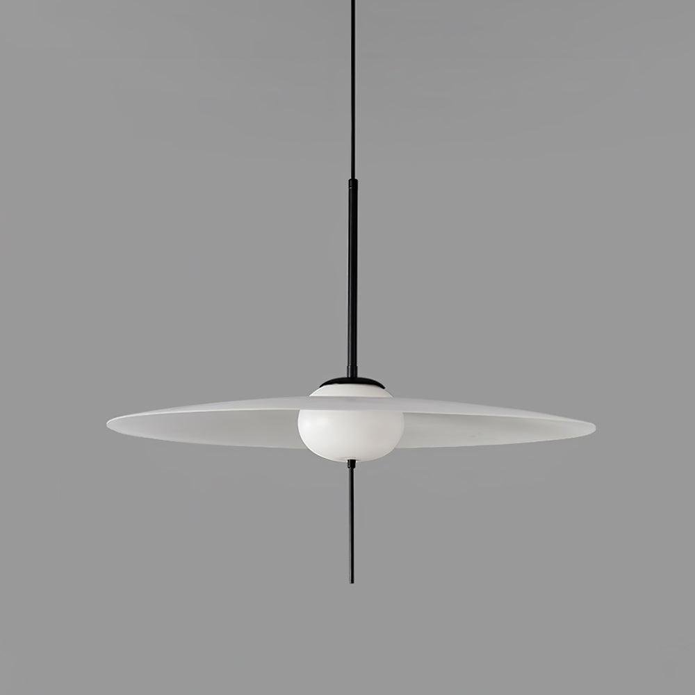 Black and White Mono Pendant Light with a Diameter of 23.6 inches and a Height of 18.9 inches (or 60cm x 48cm)