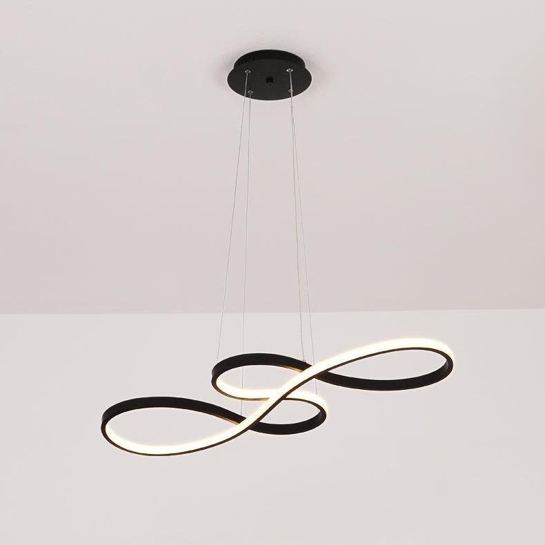 Cool Light Emitting Black Pendant Lamp - Large Size 39.4" x 15.7" (100cm x 40cm)