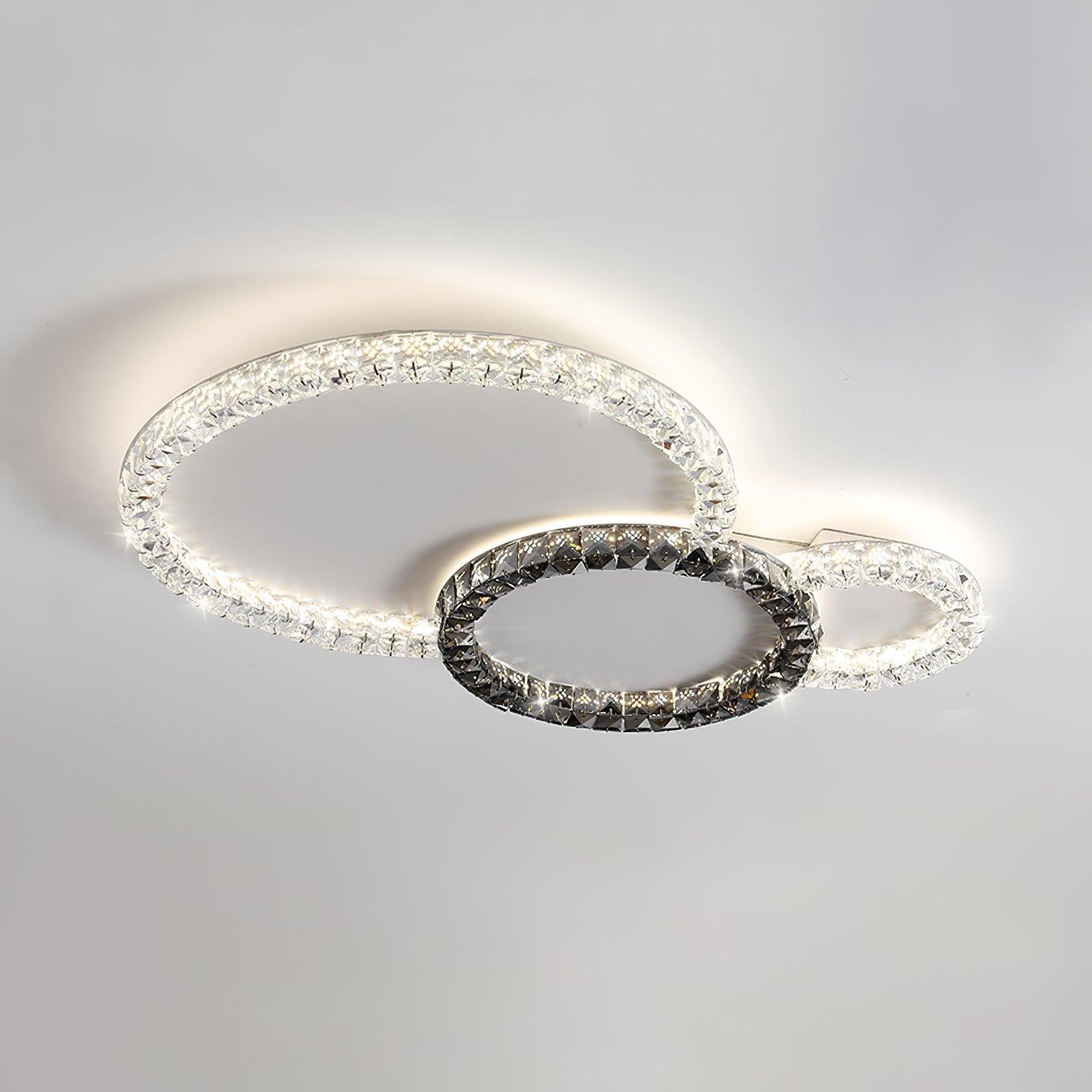 Ceiling Lamp: Oraylia, Dimensions: L 39.4″ x W 29.1″ x H 2.2″ (L 100cm x W 74cm x H 5.5cm), Color: White+Black, Light: Trichromatic.