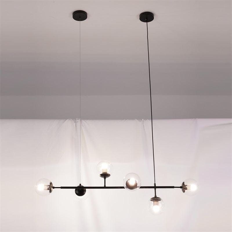Black Clear Orb Chandeliers in L 47.2″ x H 17.7″ (L 120cm x H 45cm) size
