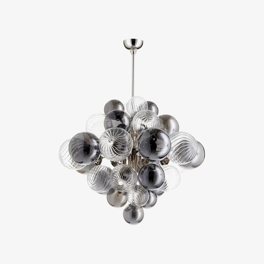 Chandelier with 18 Heads - Pallocino, Diameter 31.5 inches x Height 25.6 inches (80cm x 65cm), Chrome Finish