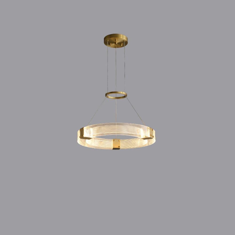 Parallel LED Chandelier in Round Shape with a Diameter of 17.7 inches and a Height of 2 inches (45cm x 5cm), Emitting Cold White Light.