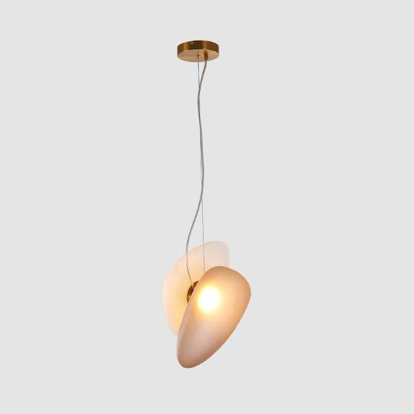 Pebble Pendant Lamp Model 4 White+amber , Cool Light