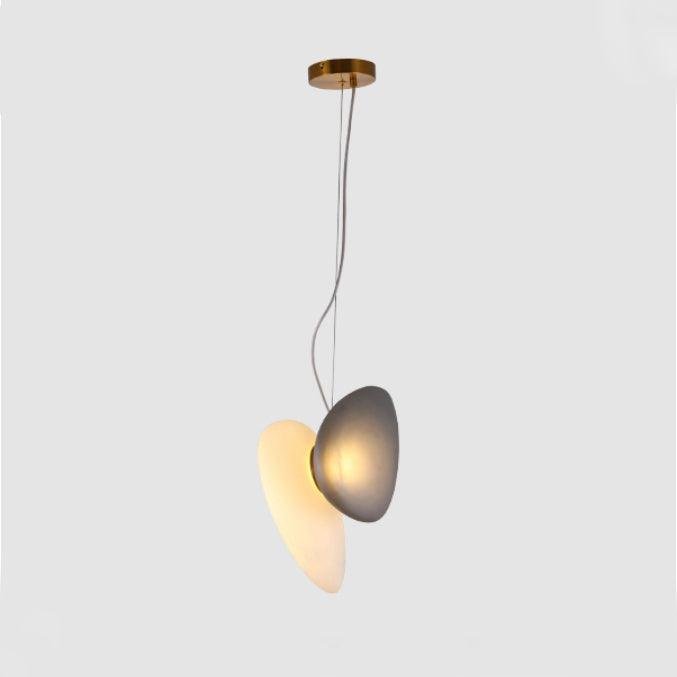 Pebble Pendant Lamp Model 24 White+smoky gray , Cool Light