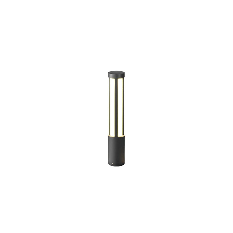 Garden Light Pole for Outdoor Post, 6.3" Diameter x 23.6" Height, 16cm Diameter x 60cm Height, Black with Cool Light