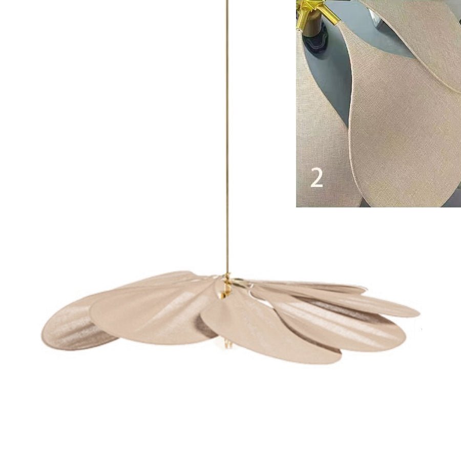 Beige Precieuse Petals Pendant Lamp, Diameter 23.6 inches x Height 59 inches (60cm x 150cm)