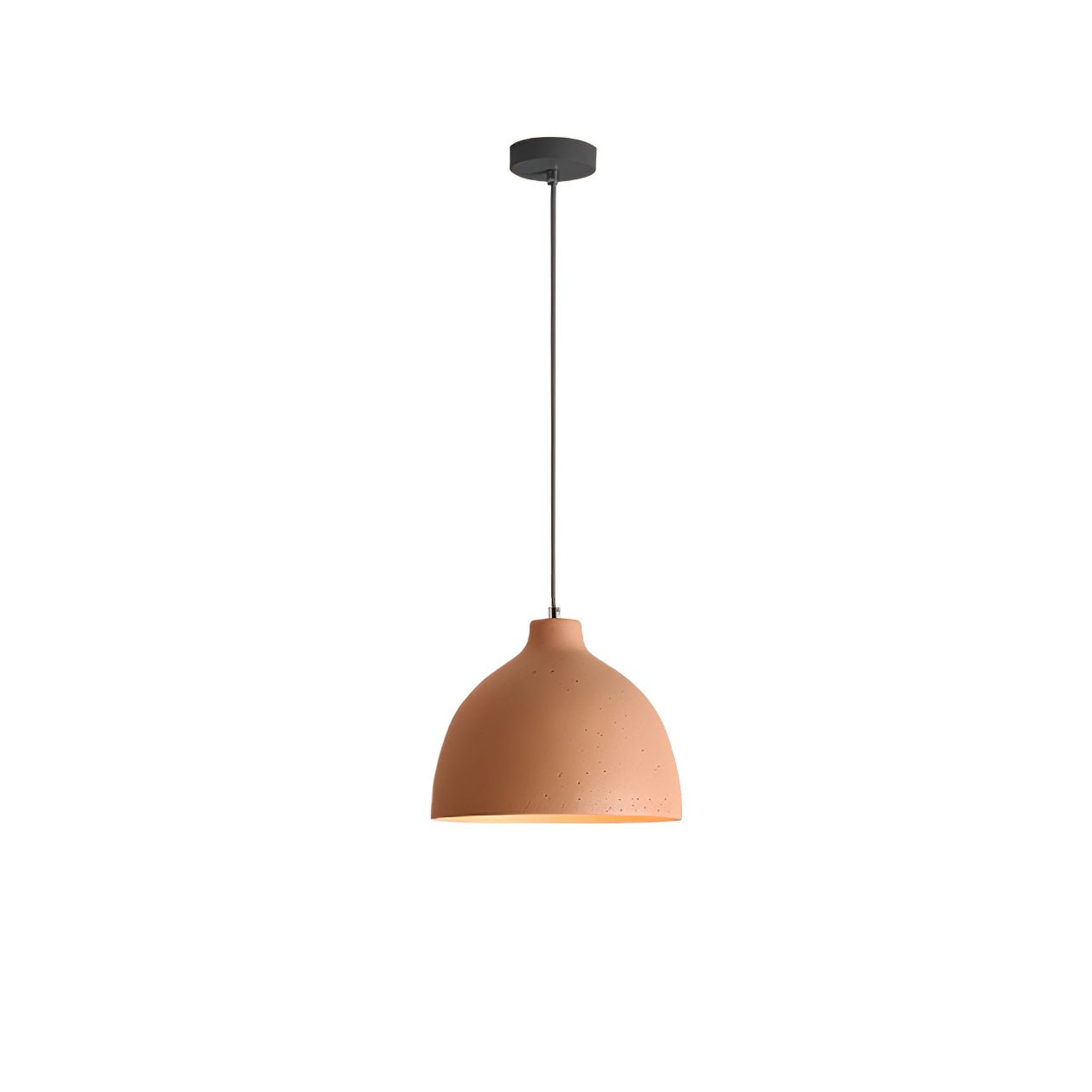 Orange Resin Bowl Pendant Lamp - Diameter 11.4 inches x Height 59 inches (29cm x 150cm)