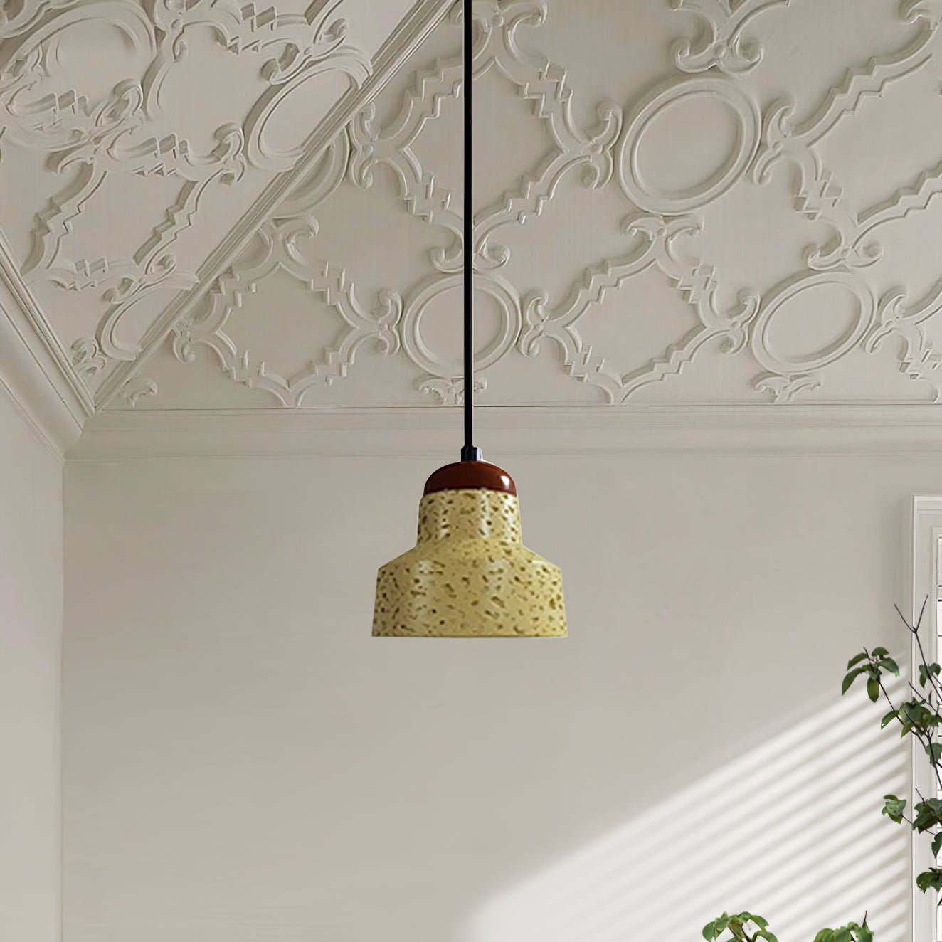 Cement Pendant Light - Dimensions: Diameter 5.3 inches x Height 6.9 inches (13.5cm x 17.5cm)