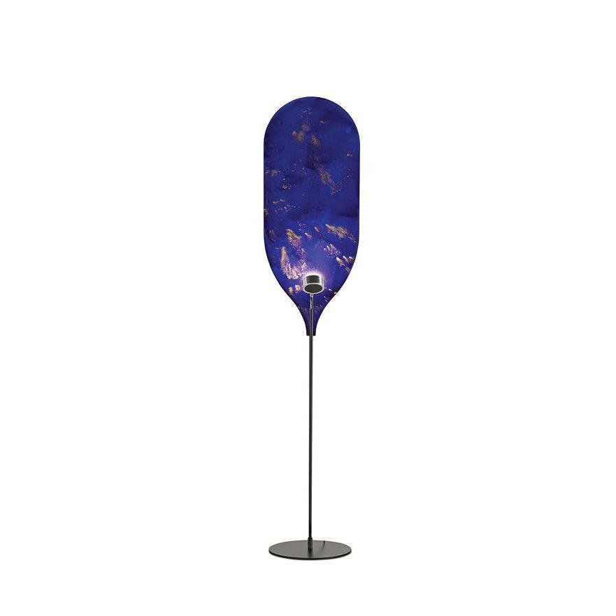 Blue Robin Floor Lamp with a Diameter of 15.7 inches and a Height of 65 inches, or 40cm in diameter and 165cm in height, Emitting a Cool White Light.